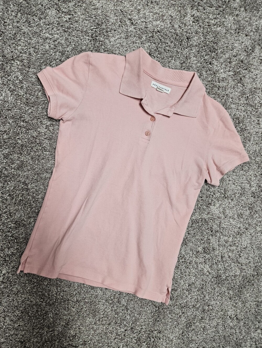 Y2K Aeropostale Light Pink Polo Shirt